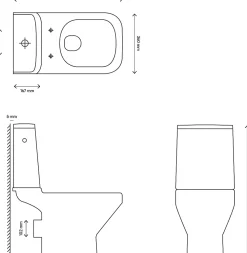 GoodHome Pack WC à poser sans bride avec sortie horizontale Teesta