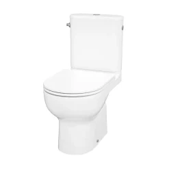 GoodHome Pack WC à poser sans bride vortex avec abattant déclipsable et frein de chute, sortie verticale, Cavally