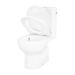 GoodHome Pack WC à poser sans bride vortex avec abattant déclipsable et frein de chute, sortie verticale, Cavally