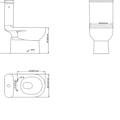 GoodHome Pack WC à poser sans bride vortex avec abattant déclipsable et frein de chute, sortie verticale, Cavally