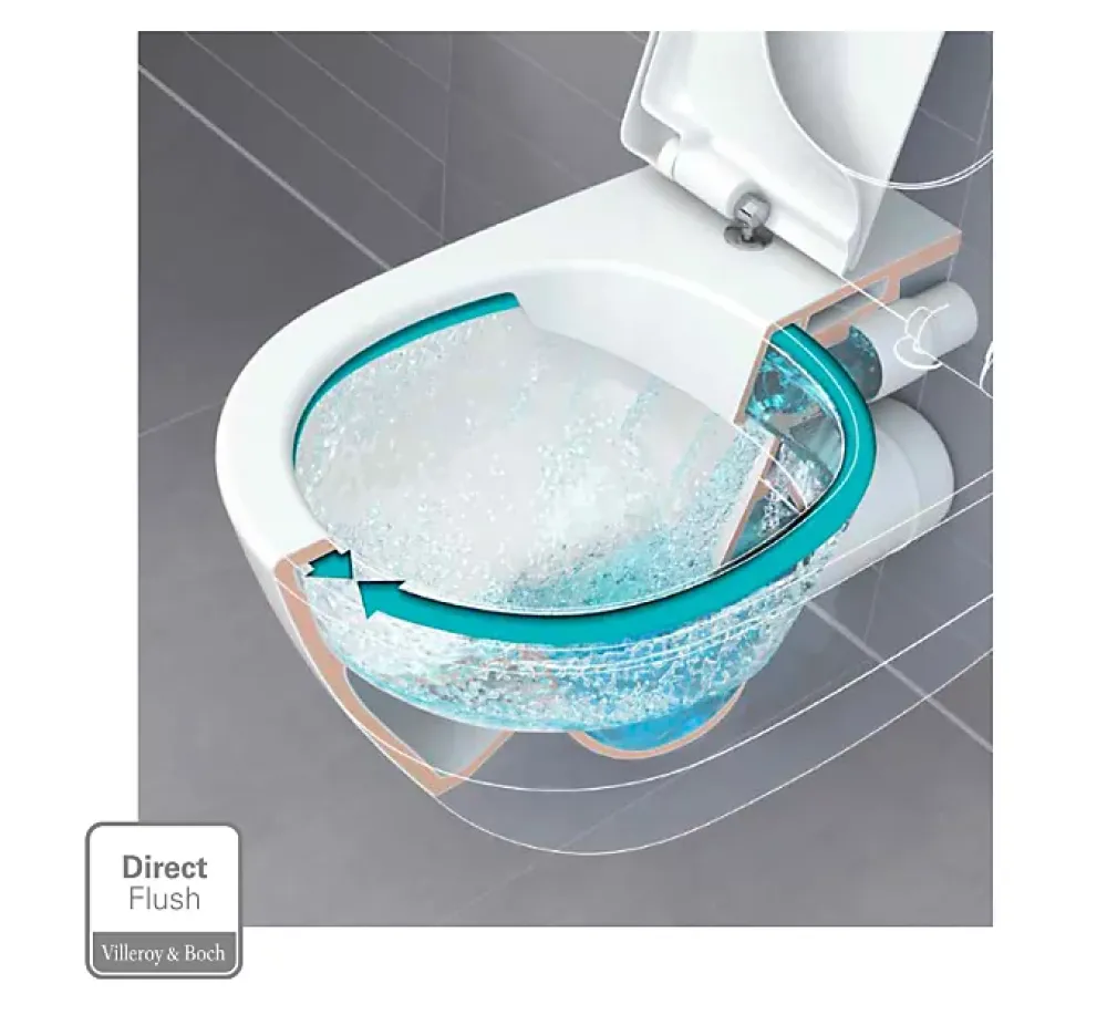 Villeroy & Boch Pack WC à poser sans bride sortie horizontale Direct Flush NF