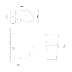 Wc À Poser|GoodHome Pack WC à poser sans bride avec abattant déclipsable et frein de chute, sortie verticale, NF, Tasi