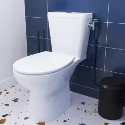 Wc À Poser|GoodHome Pack WC à poser sans bride avec abattant déclipsable et frein de chute, sortie verticale, NF, Tasi