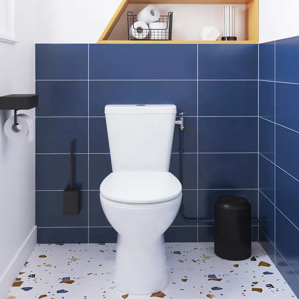 Wc À Poser|GoodHome Pack WC à poser sans bride avec abattant déclipsable et frein de chute, sortie verticale, NF, Tasi