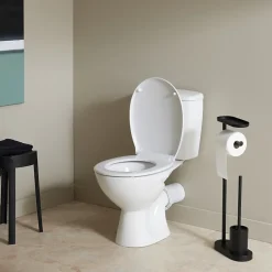 Wc À Poser|Planète Bain Pack WC à poser sortie horizontale NF avec bride - Enzo