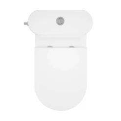 GoodHome Pack WC à poser sur-élevé sans bride vortex avec abattant déclipsable et frein de chute, sortie horizontale, Cavally