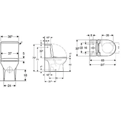 Wc À Poser|Geberit Pack WC au sol compact complet RENOVA sortie multidirectionnelle - - 501.859.00.1