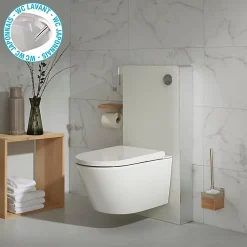 Wc Japonais|Planète Bain Pack wc avec cuvette lavante - Façade blanche -Wc japonais
