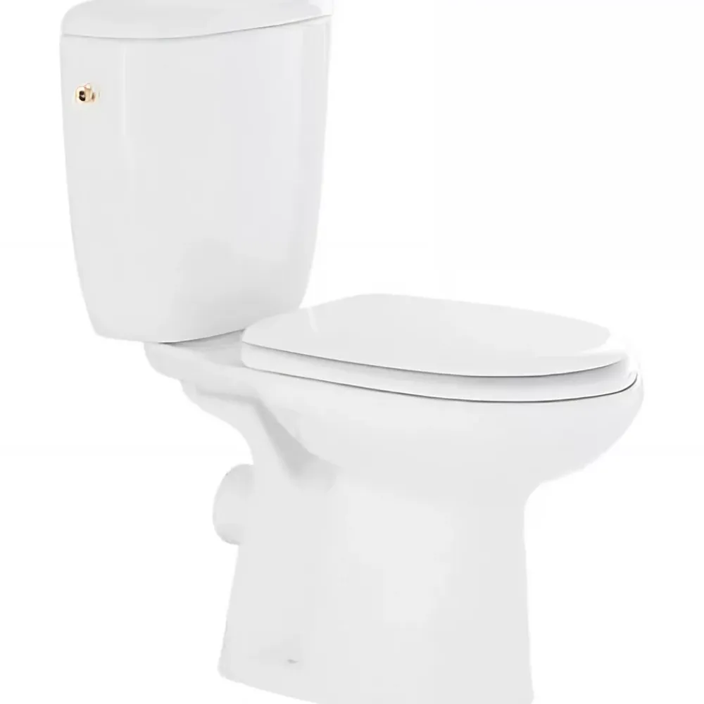 Wc À Poser|Sanindusa Pack WC Aveiro évacuation arrière alimentation chasse d'eau par dessous blanc