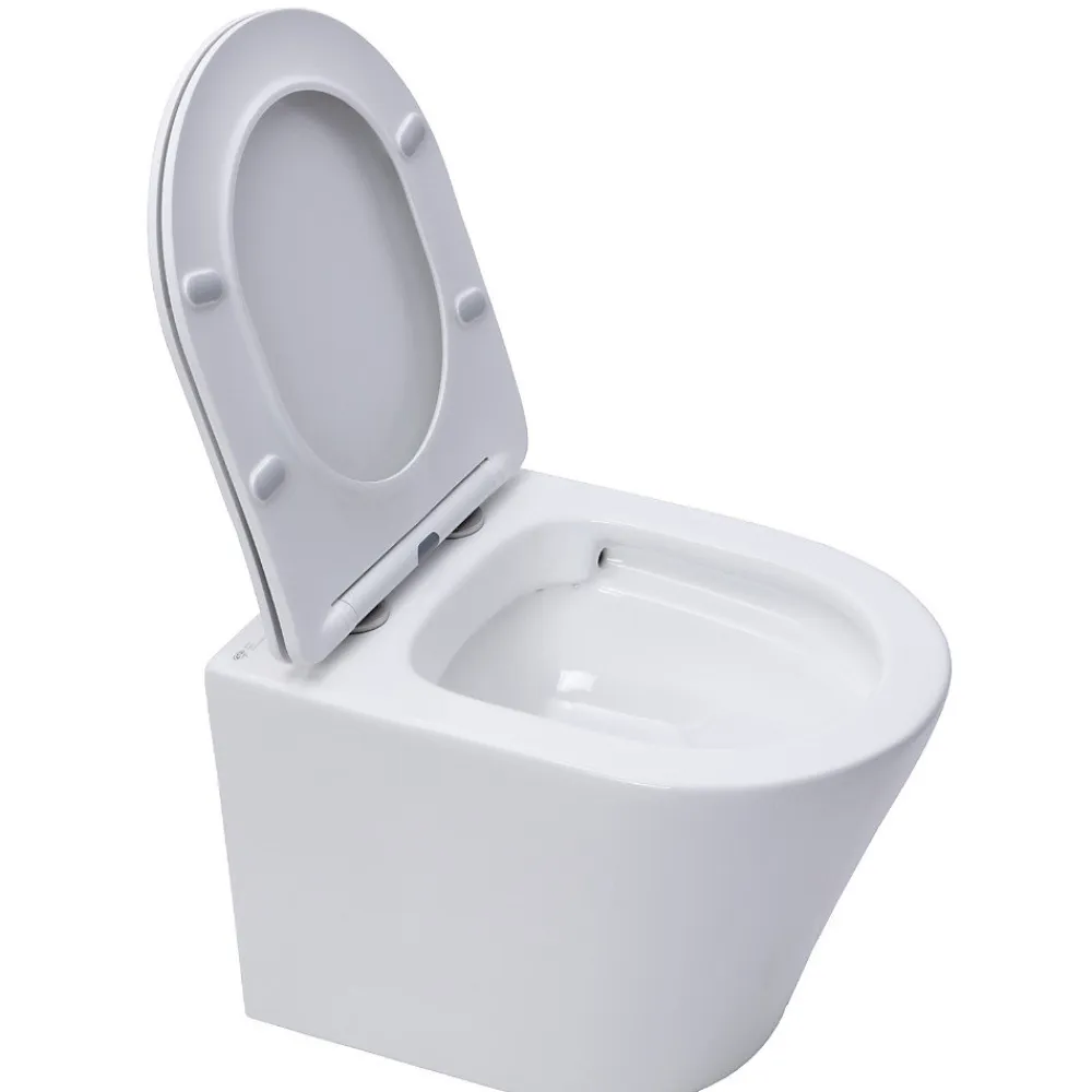 Swiss Aqua Technologies Pack WC Bâti autoportant + WC Infinitio sans bride + Plaque chrome