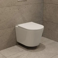 Roca Pack WC bâti-support + WC suspendu sans bride Ceramia avec abattant SoftClose + plaque (ROCE14WT03-FR)