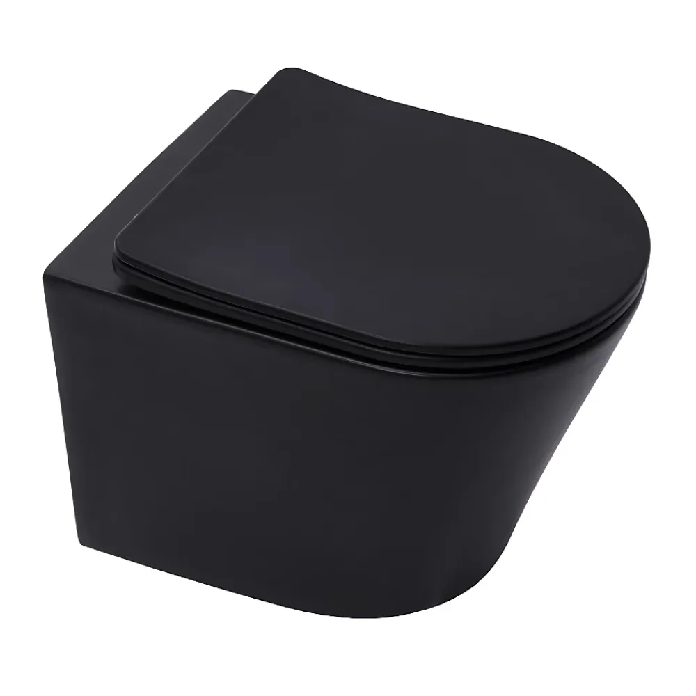 Wc Suspendu|Villeroy & Boch Pack WC Bâti-support sol mur + WC SAT Infinitio sans bride + Abattant SoftClose + Plaque (VCNBLINFI4)