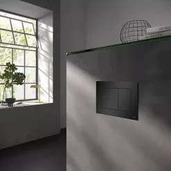 Badland Pack WC Bâti-support TECEbase + WC Rolo blanc + tapis d'isolation acoustique + plaque noir