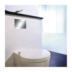 Wc Suspendu|Badland Pack WC Bâti-support TECEbase + WC Rolo blanc + tapis d'isolation acoustique + plaque chrome