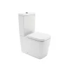 Wc À Poser|Sanindusa Pack WC Compact caréné blanc ADVANCE 61,5x36,5 chasse d'eau par le coté, évacuation arrière ou dessous, abattant inclus