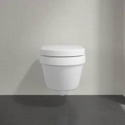Wc Suspendu|Villeroy & Boch Pack WC cuvette suspendue sans bride avec abattant Targa Design