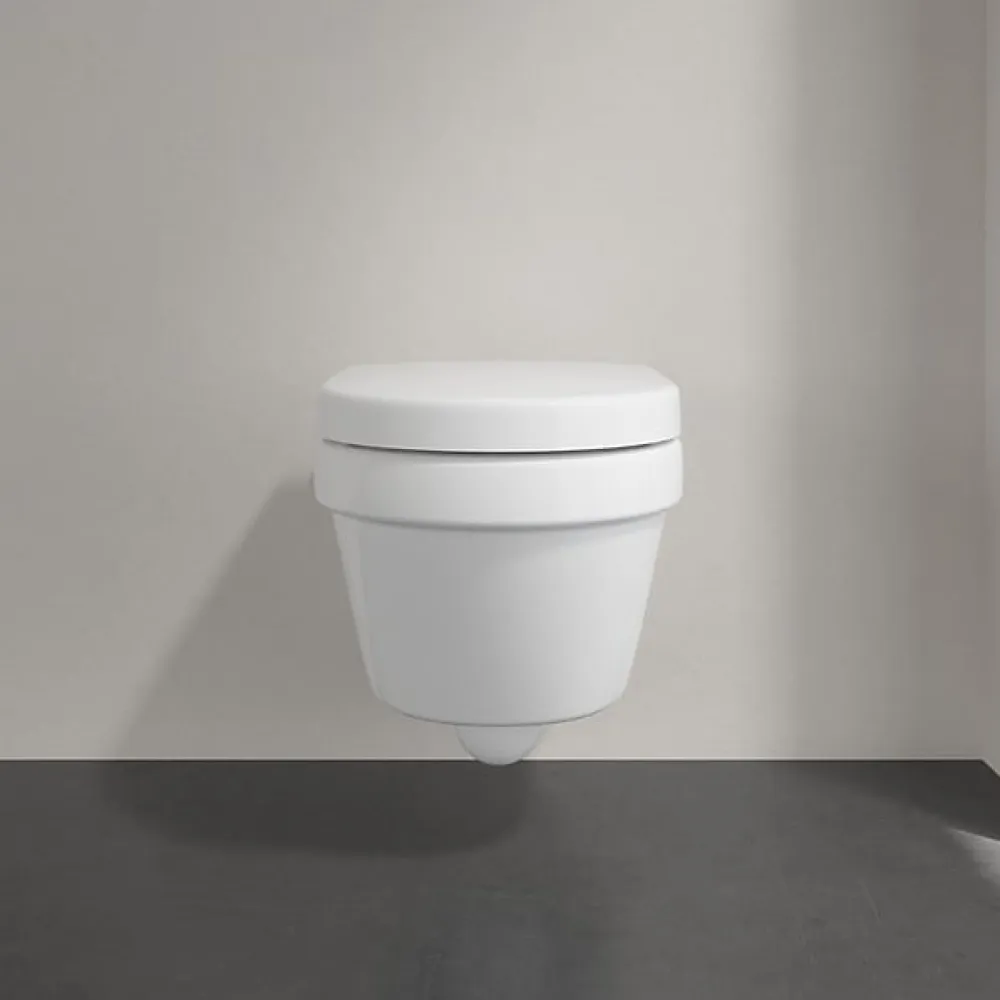 Wc Suspendu|Villeroy & Boch Pack WC cuvette suspendue sans bride avec abattant Targa Design