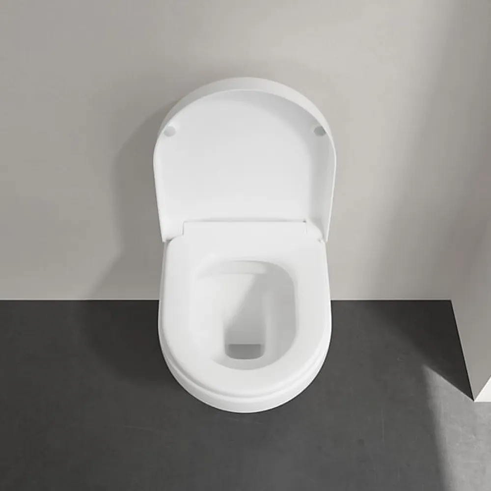 Wc Suspendu|Villeroy & Boch Pack WC cuvette suspendue sans bride avec abattant Targa Design