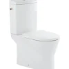 Sanindusa Pack WC cuvette+réservoir+abattant+fixations UrbY 65 caréné évacuation arrière alim. chasse d'eau par le côté blanc