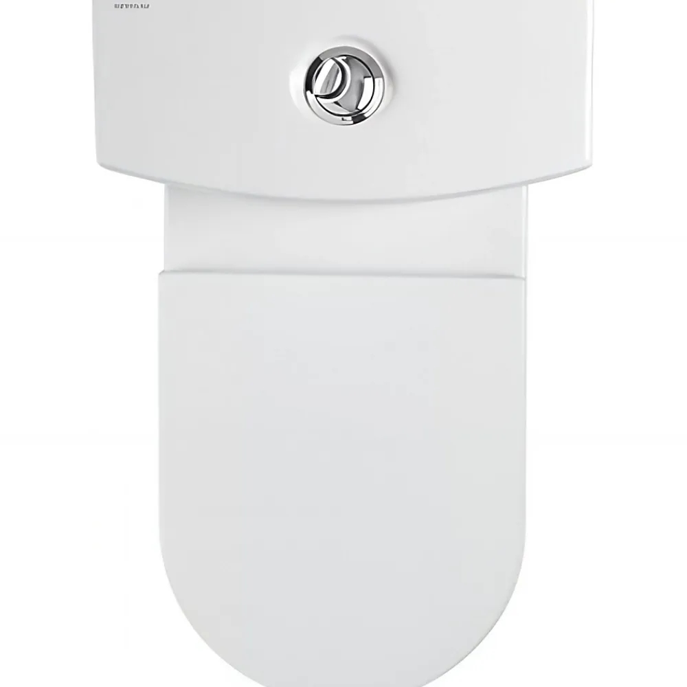 Sanindusa Pack WC cuvette+réservoir+abattant+fixations caréné évacuation par dessous alim. chasse par le côté abattant frein de chute blanc