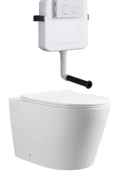 Wc À Poser|Rentside PACK WC EN PORCELAINE WALL HUNG - SUR PIEDS BLANC