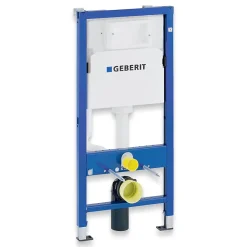 Badland Pack WC GEBERIT Bâti-support Duofix+WC Slim Soft-Close ROLO blanc+tapis d'isolation acoustique+plaque noir