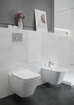 Geberit Pack WC UP320 + Cuvette sans bride Mesto Square + Plaque Chromé Mat