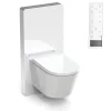 Bernstein Pack WC japonais + Module sanitaire Blanc, Toilettes lavant + télécommande, séchoir chaud, filtre odeurs - 59x38x38cm - Pro+1102