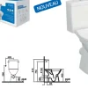 Wc À Poser|Vitra Pack WC Normus Lift à poser avec bride - Normus Lift Pack WC à poser PMR OB, 65 cm, avec bride