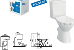 Wc À Poser|Vitra Pack WC Normus Lift à poser avec bride - Normus Lift Pack WC à poser PMR OB, 65 cm, avec bride