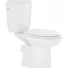 Wc À Poser|Sanindusa Pack WC PMR Aveiro Confort Normes handicap, évacuation arrière, alimentation latérale, blanc