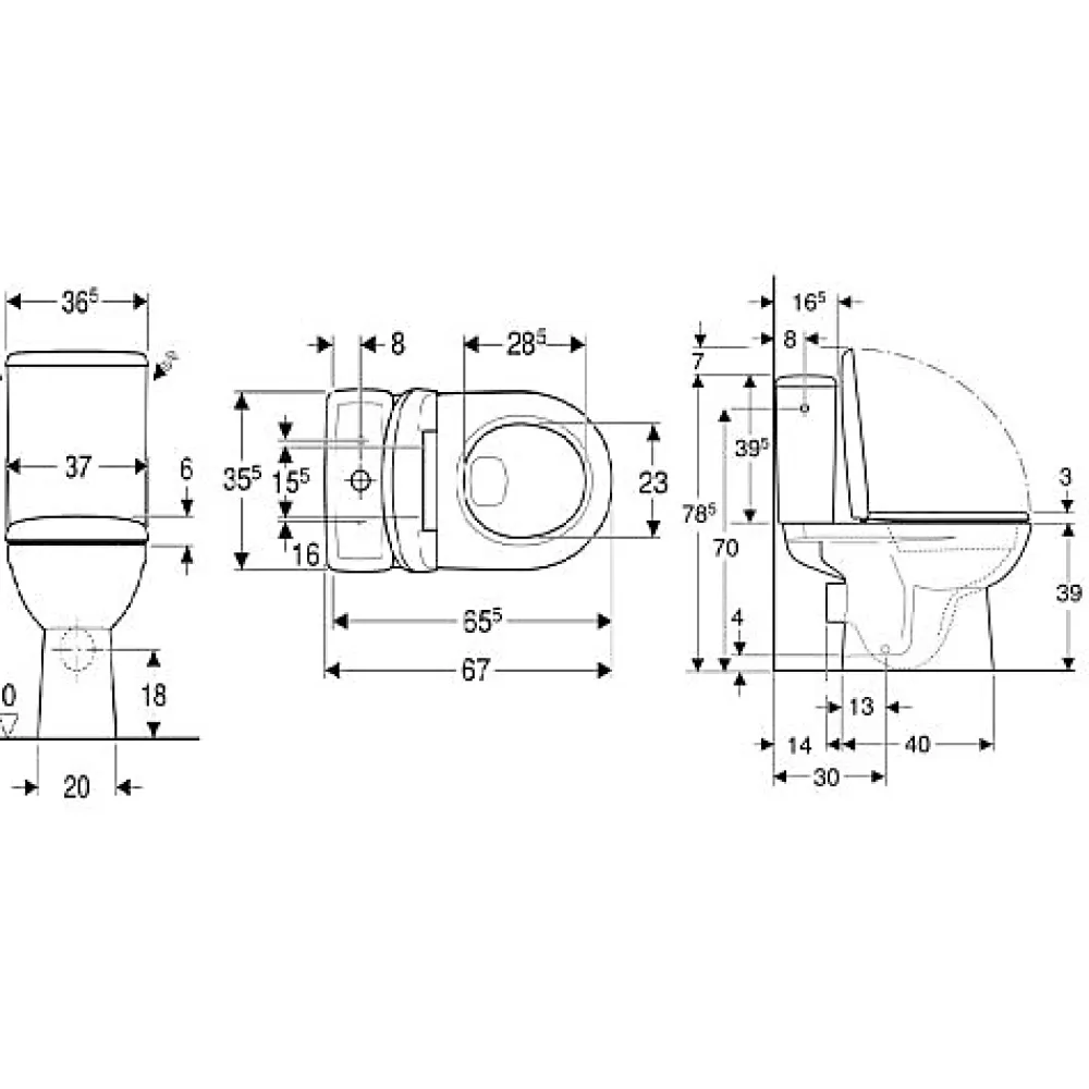 Geberit Pack WC RENOVA sortie horizontale - - 501.756.00.1