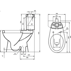 Wc À Poser|Planète Bain Pack wc surélevé Bermude avec sortie verticale blanc