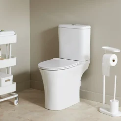 Wc À Poser|Planète Bain Pack WC surélevé gain de place sans bride sortie horizontale - Shani