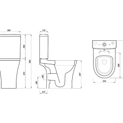 Wc À Poser|Planète Bain Pack WC surélevé gain de place sans bride sortie horizontale - Shani