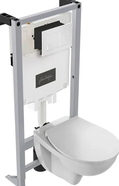 Jacob Delafon Pack WC suspendu avec bâti + WC sans bride, Louis