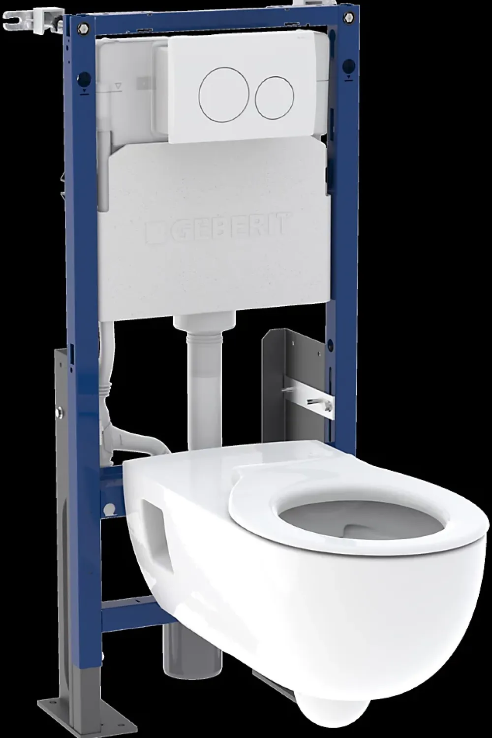 Wc Suspendu|Geberit Pack WC suspendu avec bâti-support autoportant G450 Rimfree