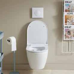Planète Bain Pack WC suspendu Bati Siamp universel + cuvette sans bride samara