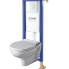 Wc Suspendu|Planète Bain Pack WC suspendu bati Siamp universel + cuvette sans bride Erina