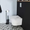 Grohe Pack WC suspendu blanc cuvette sans bride Fuerte et bâti-support sol et mur