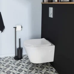 Grohe Pack WC suspendu blanc cuvette sans bride Fuerte et bâti-support sol et mur