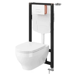 Wc Suspendu|GoodHome Pack WC suspendu compact sans bride Cavally