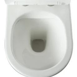 Planète Bain Pack WC suspendu gain de place bâti mural verre blanc + cuvette sans bride Corolla