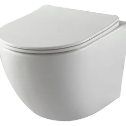 Planète Bain Pack WC suspendu gain de place bâti universel Siamp + cuvette sans bride Corolla