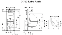 Geberit Pack WC suspendu G-700 Turboflush