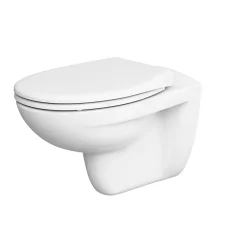Wc Suspendu|GoodHome Pack WC suspendu Lagon, en porcelaine vitrifiée avec abattant + bâti-support universel,