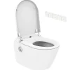 Wc Japonais|SFA Pack WC suspendu lavant avec cuvette sans bride, LED et télécommande, Saniwash