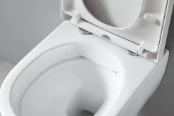 Bernstein Pack WC suspendu NT2039 blanc brillant, abattant Soft-Close avec bâti-support G3008 + plaque de déclenchement noir mat Modèle 4111