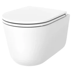 Wc Suspendu|GoodHome Pack WC suspendu sans bride Luvia avec bâti-support sol et mur autoportant Silgo
