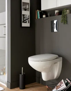 Wc Suspendu|Grohe Pack WC suspendu sans bride sortie horizontale Solido Bau Air